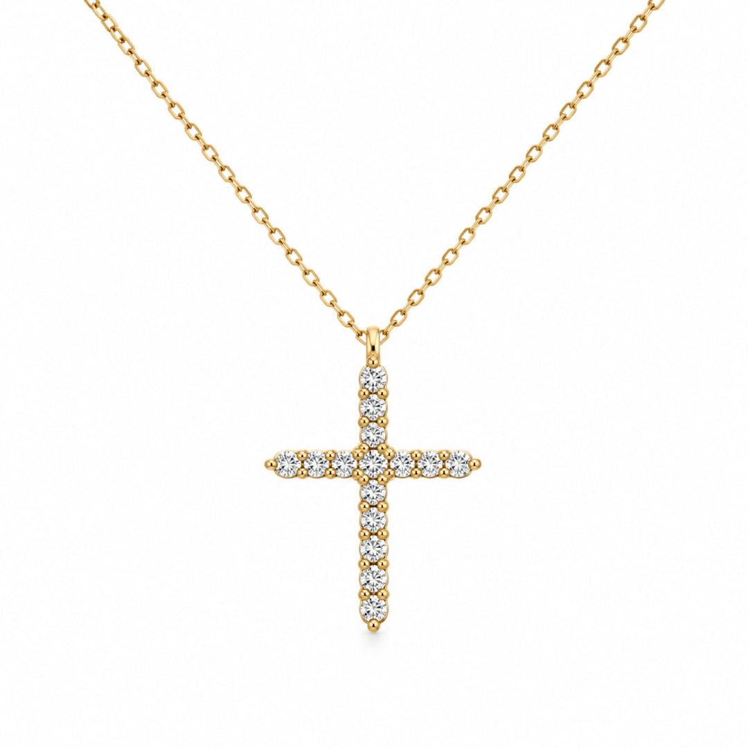 Croce Diamanti Bianchi & Brown