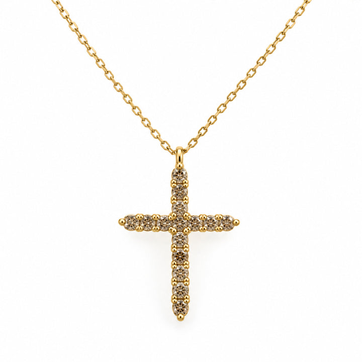 Croce Diamanti Bianchi & Brown