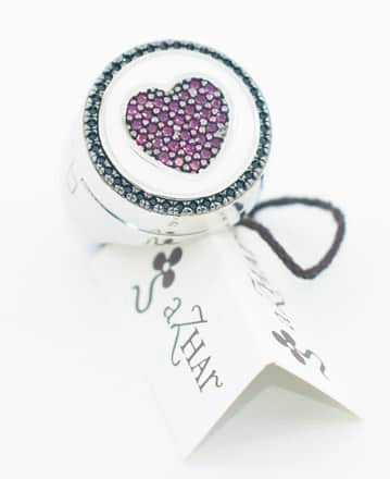 157C-WR ANELLO ARGENTO CON CUORE CON LETTERE M&C