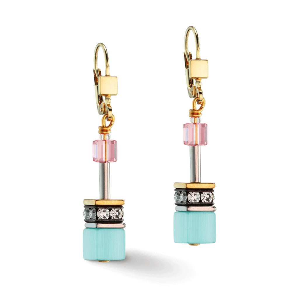 2838/20-1576 Geocube light pastel multicolor earri