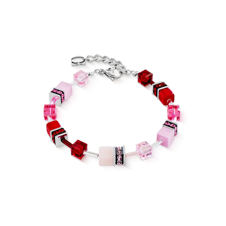 cdl geocube rosa rosso bracciale srgento