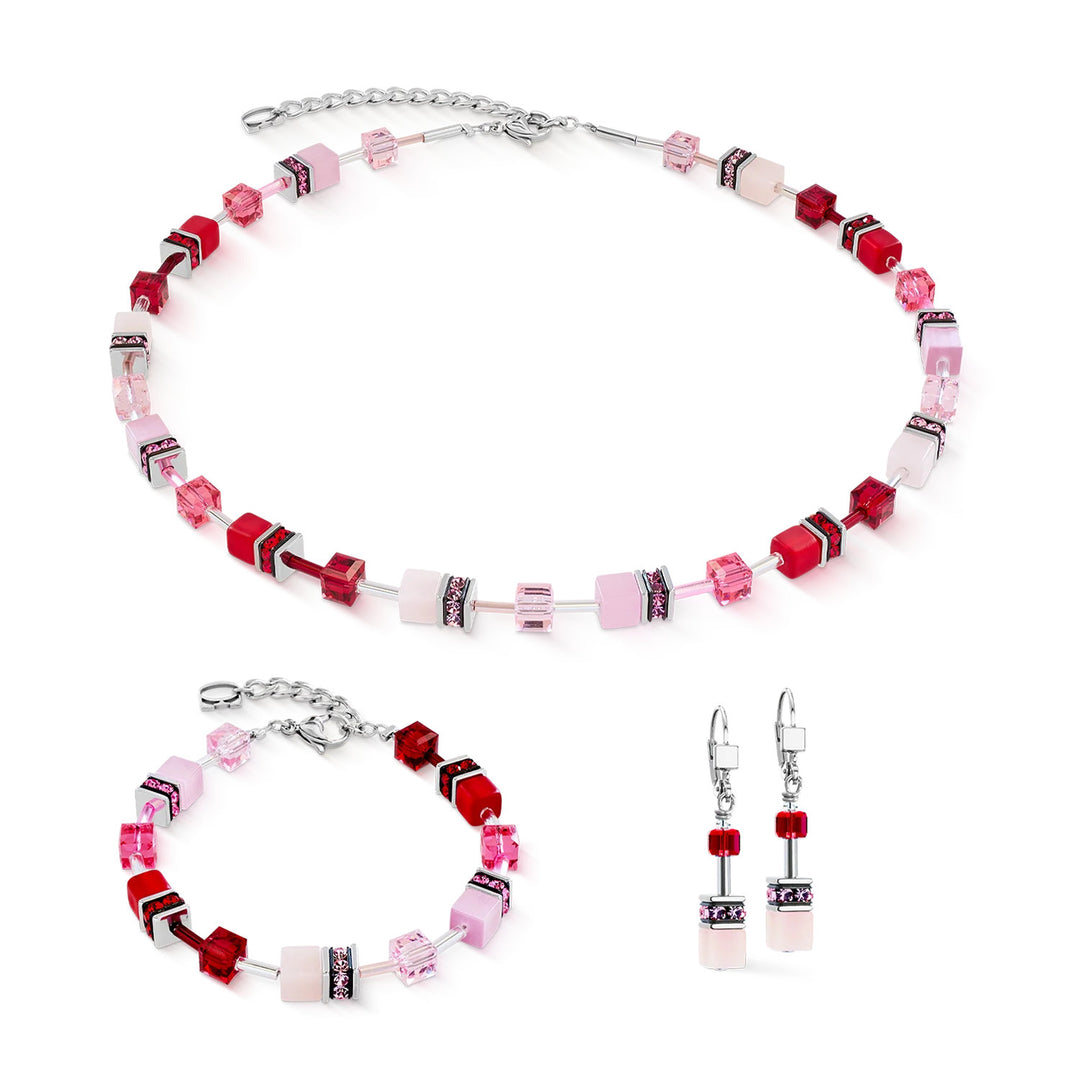 cdl geocube rosa rosso bracciale srgento