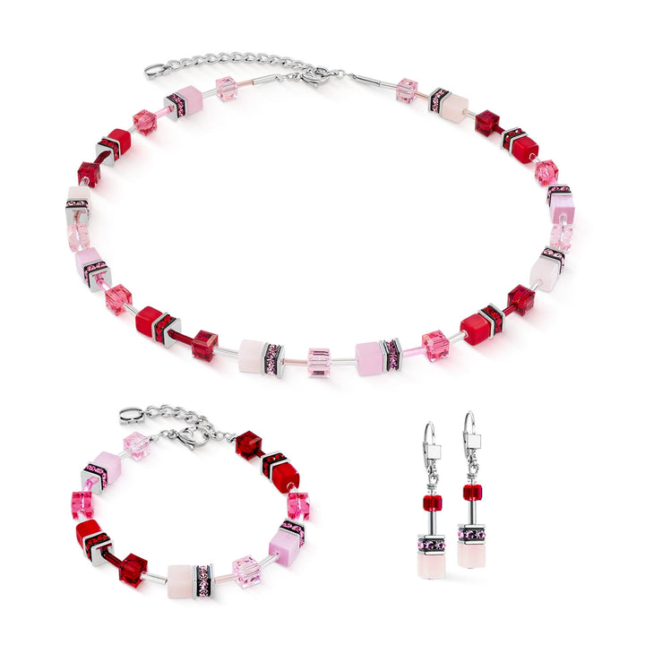 cdl geocube rosa rosso bracciale srgento