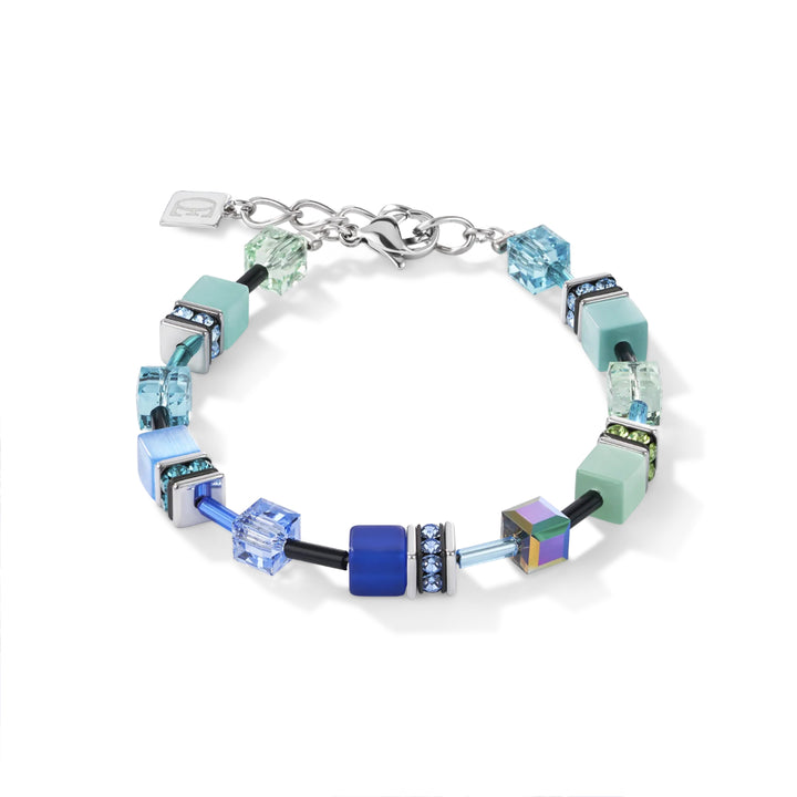 2838/30-0705 cdl geocube blu-green bracelet silver