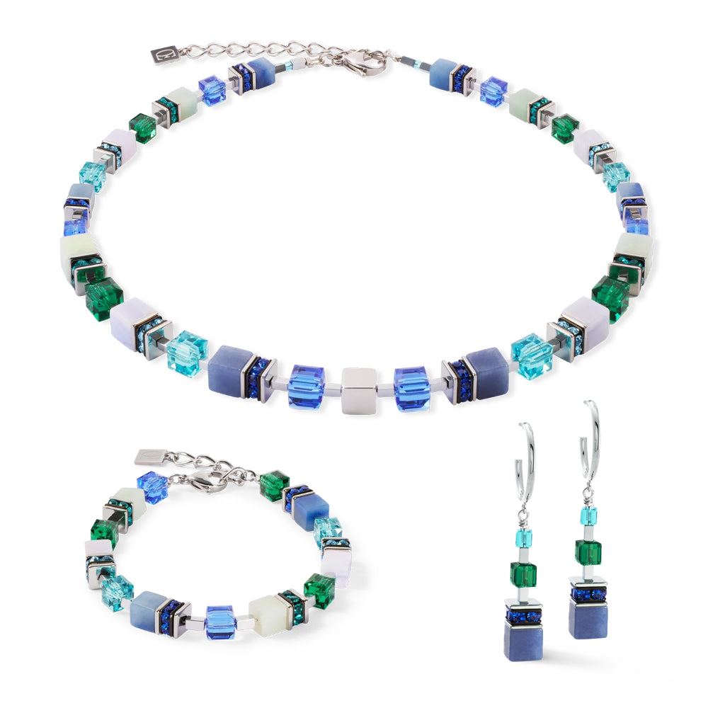 3039/10-0705 cdl big geocube blu-verde collana arg