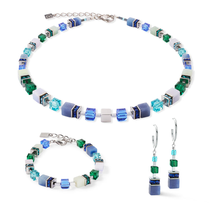 3039/10-0705 cdl big geocube blu-verde collana arg