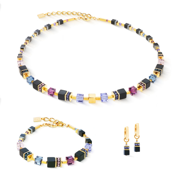 Collana GeoCUBE® Precious Classic Blue moon oro