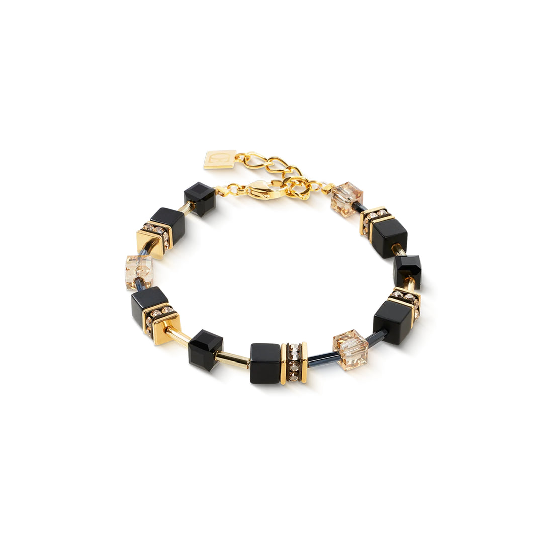 4018/30-1316 Bracciale GeoCUBE® onice nero-oro