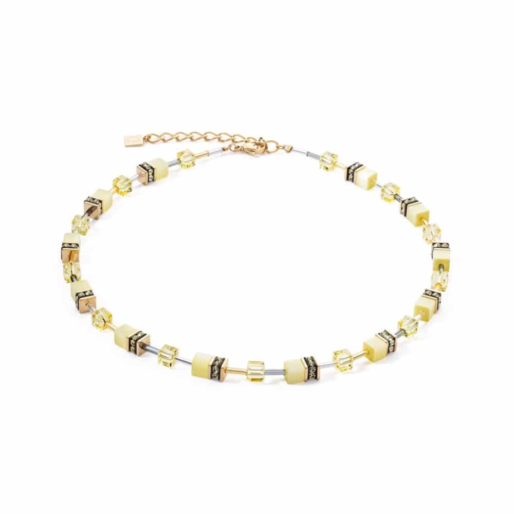 4020/10-0120 Geocube yellow gold necklace