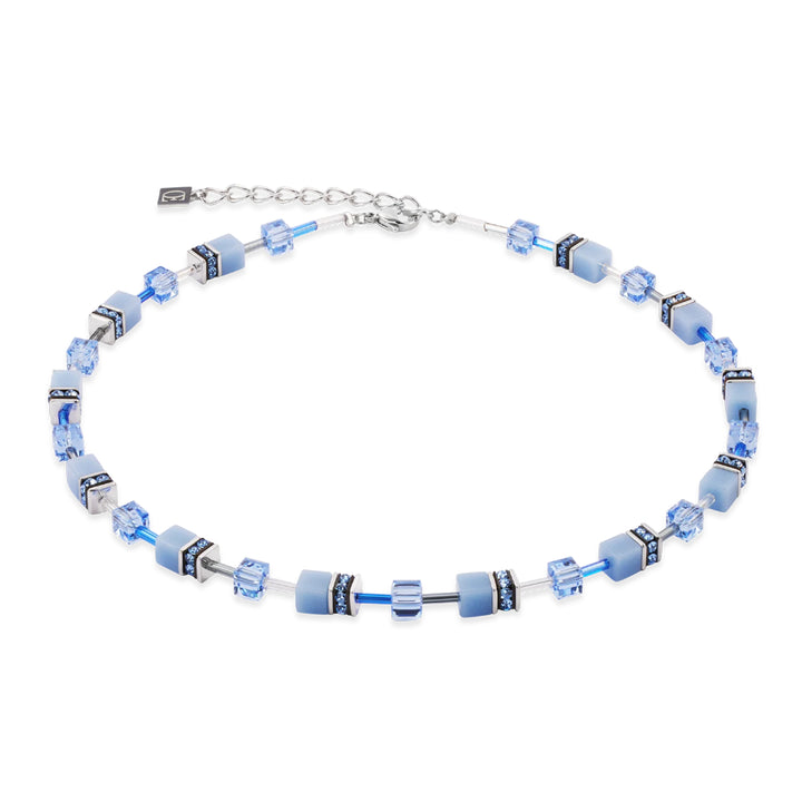 4020/10-0717 cdl geocube blue silver necklace
