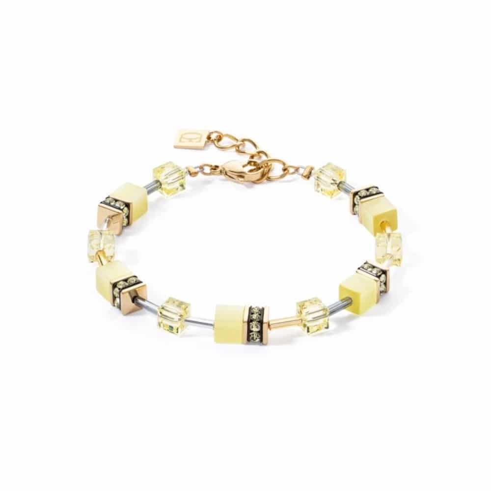 4020/30-0120 Geocube yellow gold bracelet