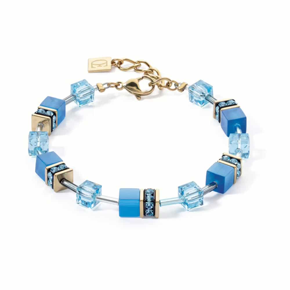 4020/30-0600 Geocube turquoise gold bracelet