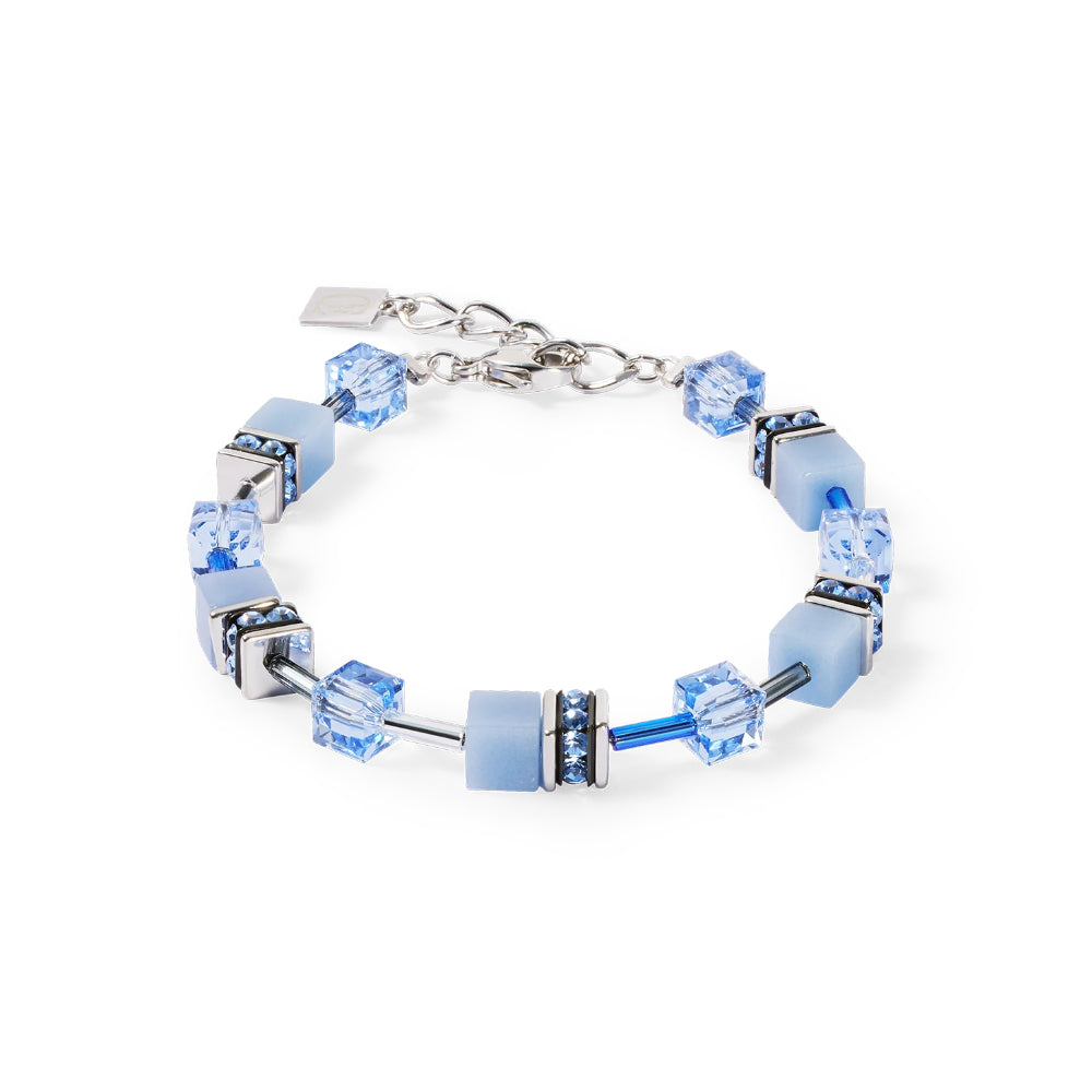 4020/30-0717 cdl geocube blue silver bracelet