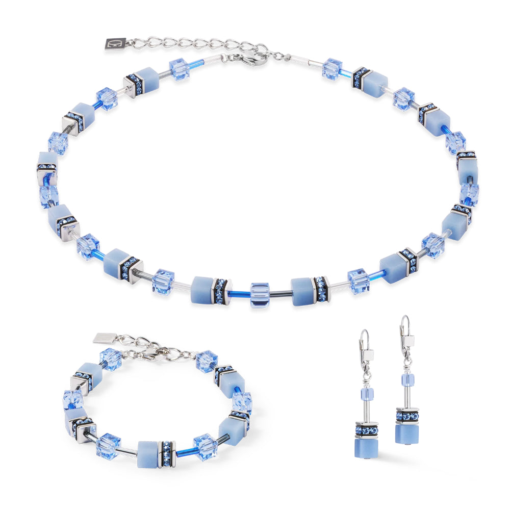 4020/30-0717 cdl geocube blue silver bracelet