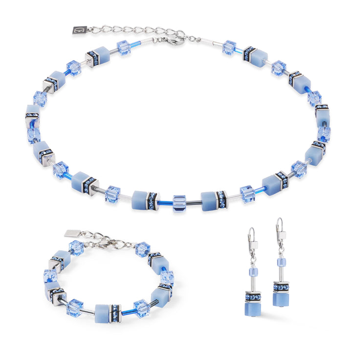 4020/30-0717 cdl geocube blue silver bracelet