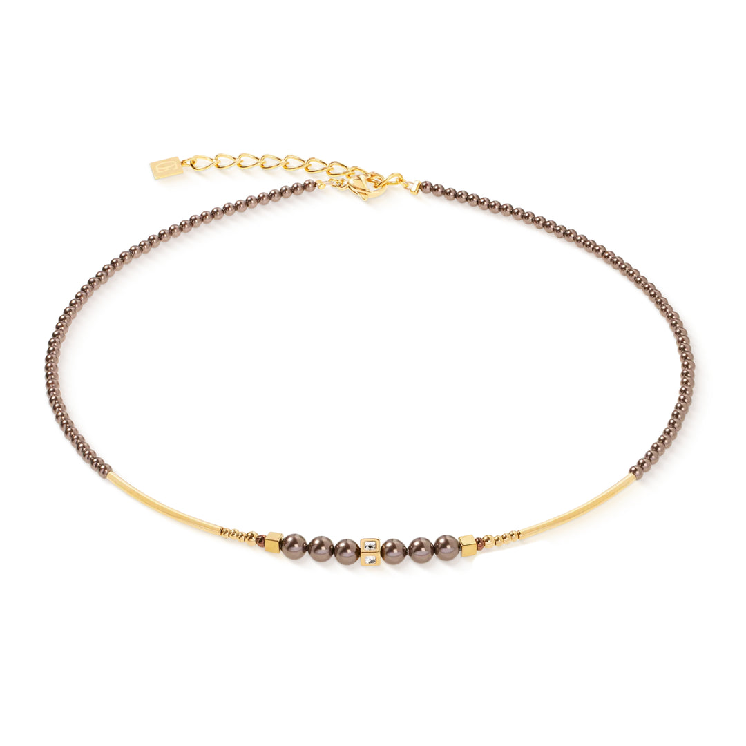 Collana Shimmering Princess Pearls oro-marrone