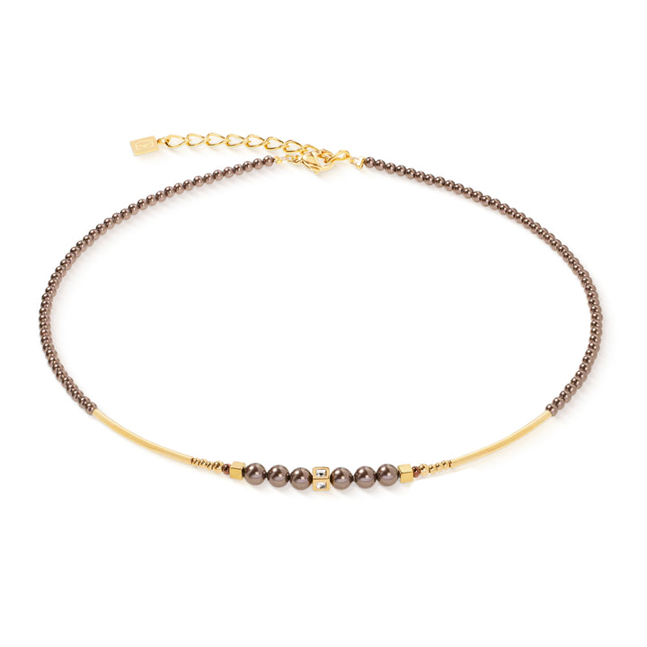Collana Shimmering Princess Pearls oro-marrone