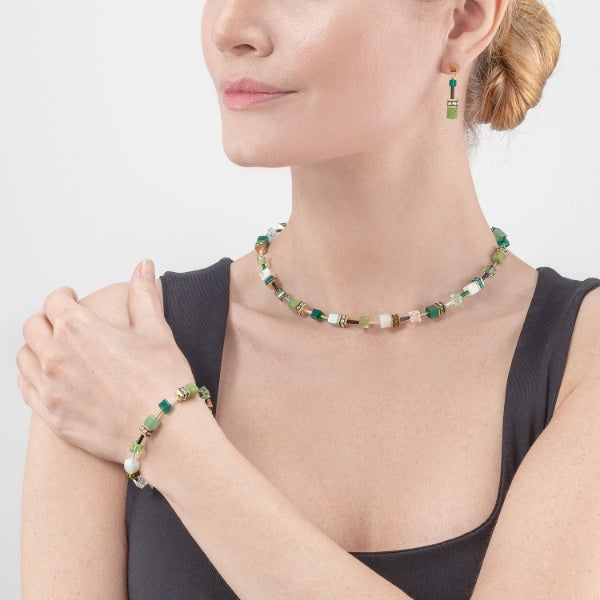 4905/10-0500 Geocube iconic precious green necklac