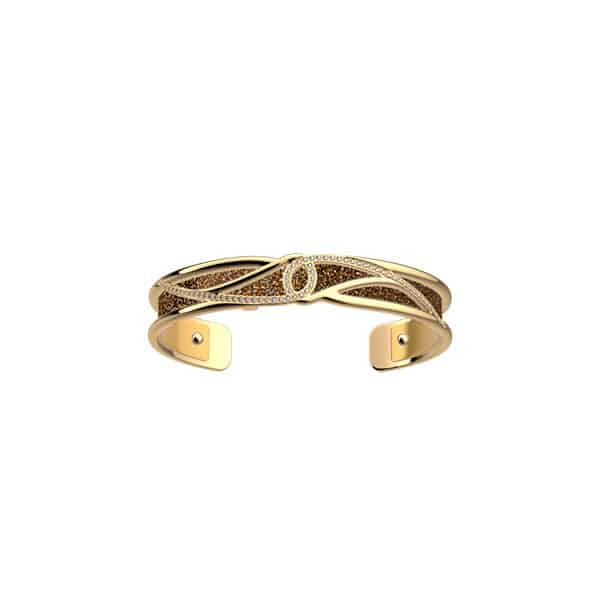 Songe bracelet in yellow gold finish, magic / champagne 8mm