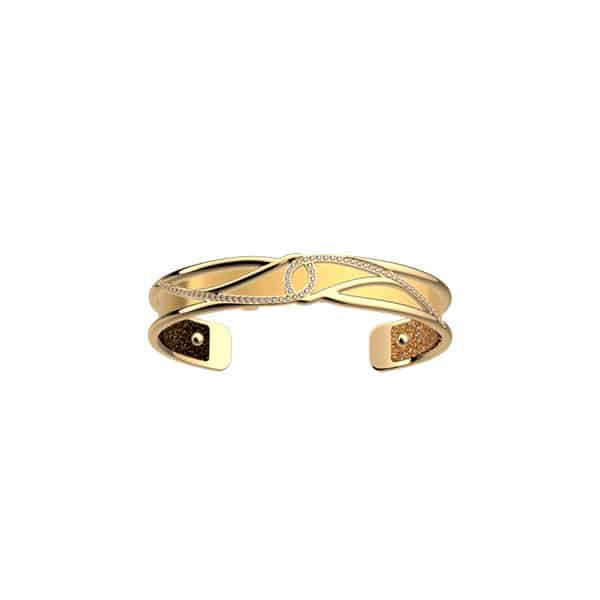 Songe bracelet in yellow gold finish, magic / champagne 8mm