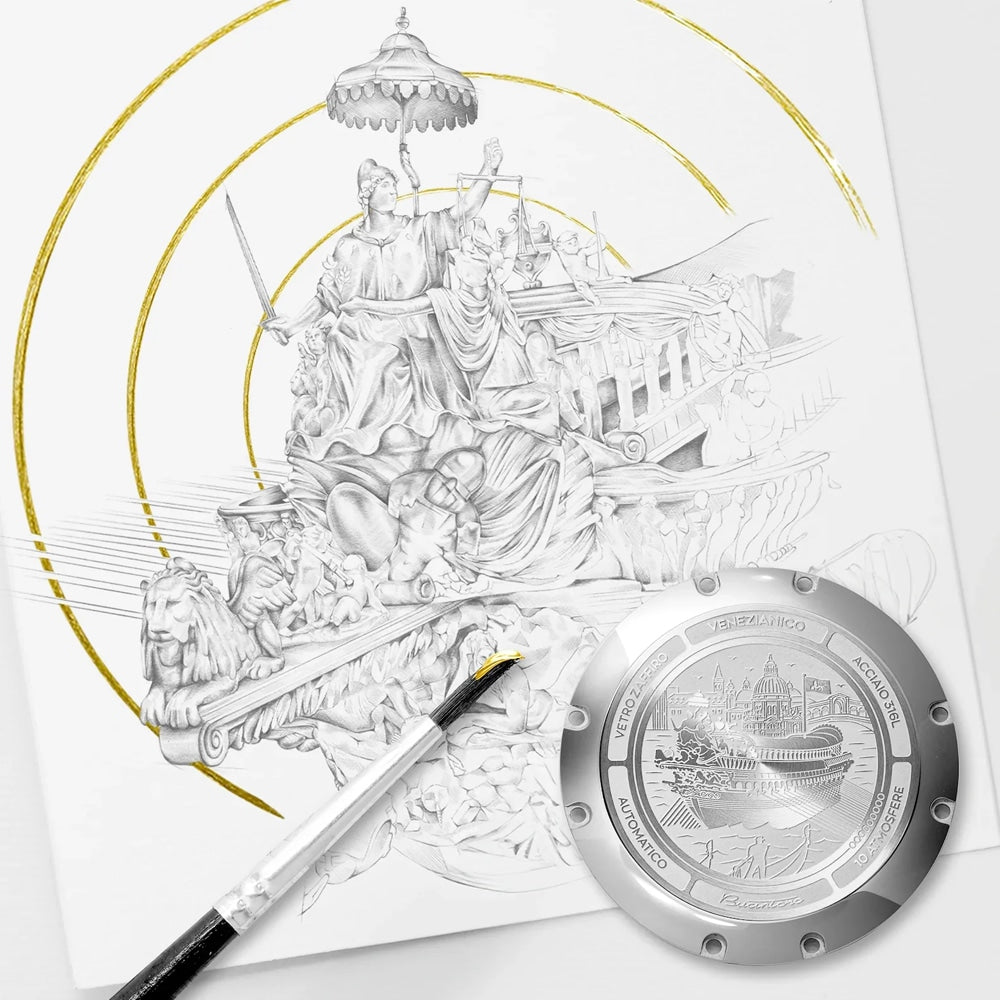 8221511c Bucintoro 42 Black dial with counters