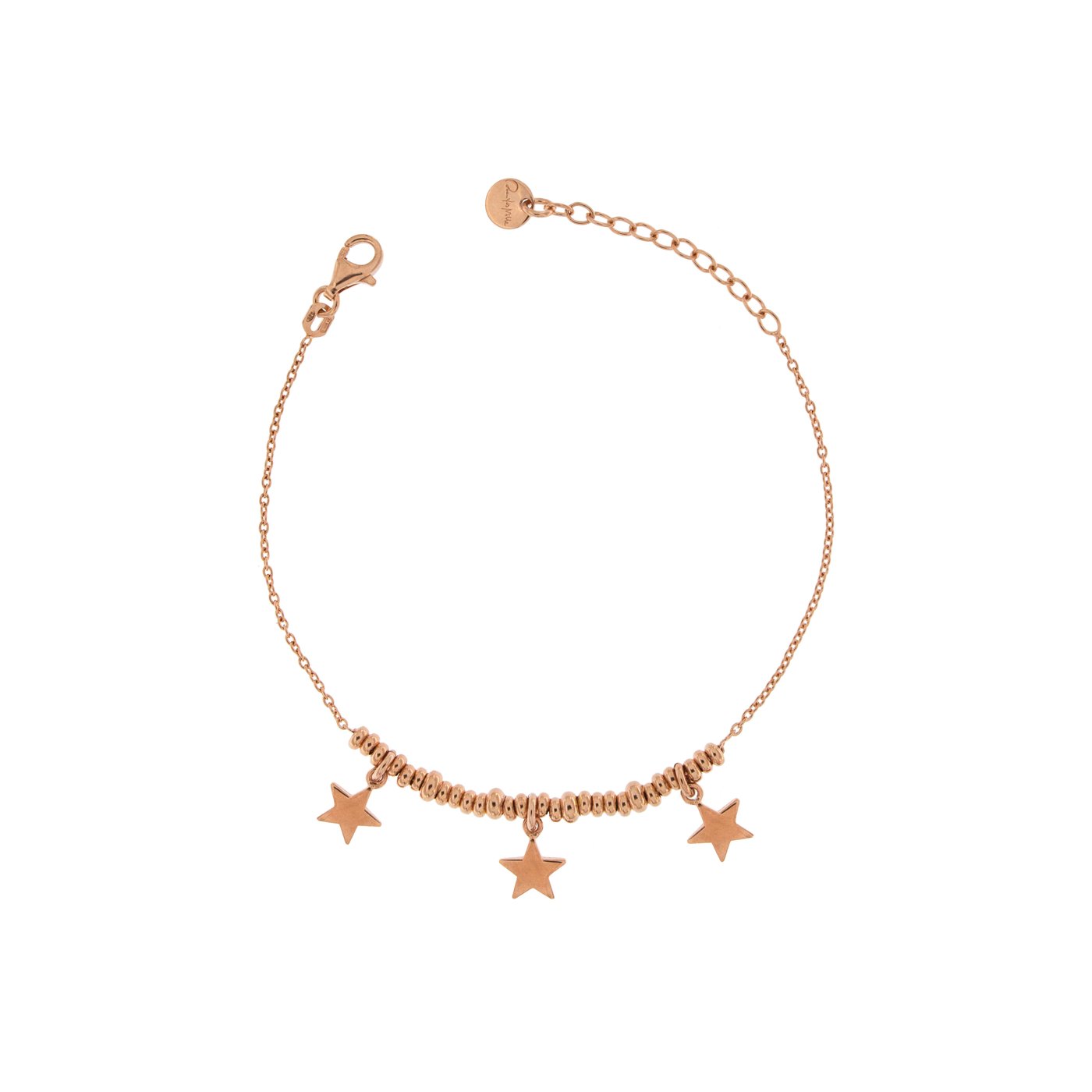 BR-003STE BRACCIALE ROSATO CON 3 STELLE