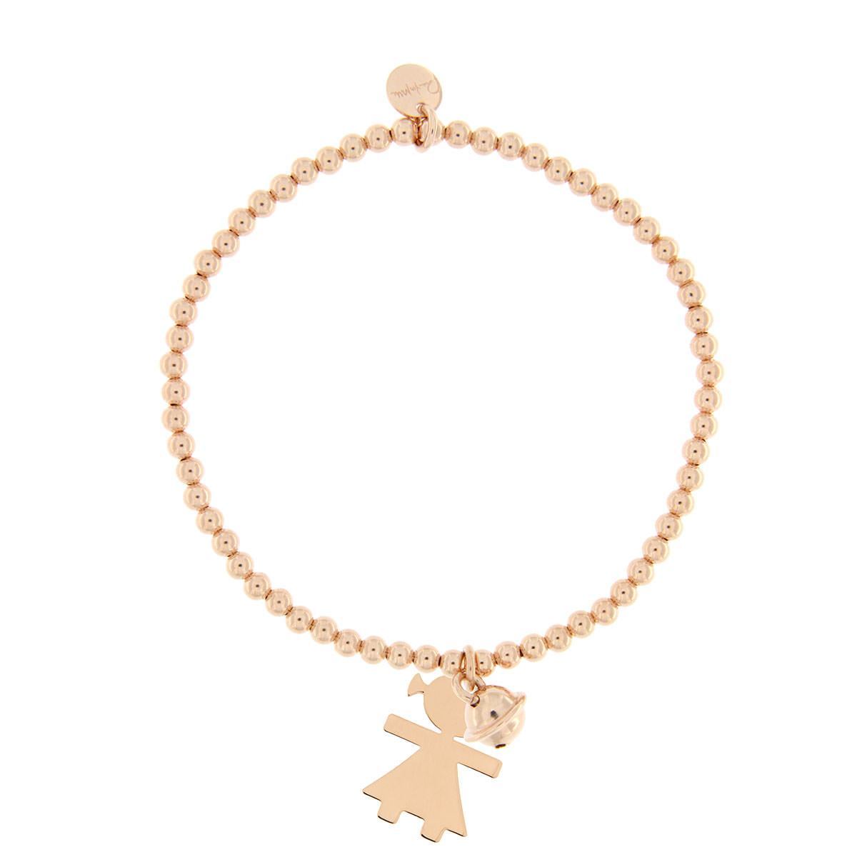 BRELAPXSBIMBA BRACCIALE ELASTICO BIMBA ORO ROSATO