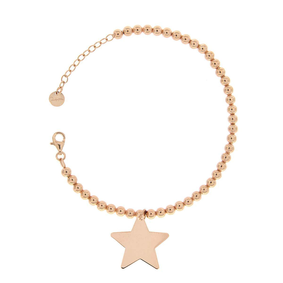 BRPALXSSTE BRACCIALE CON PALLINE E STELLA ORO ROSA