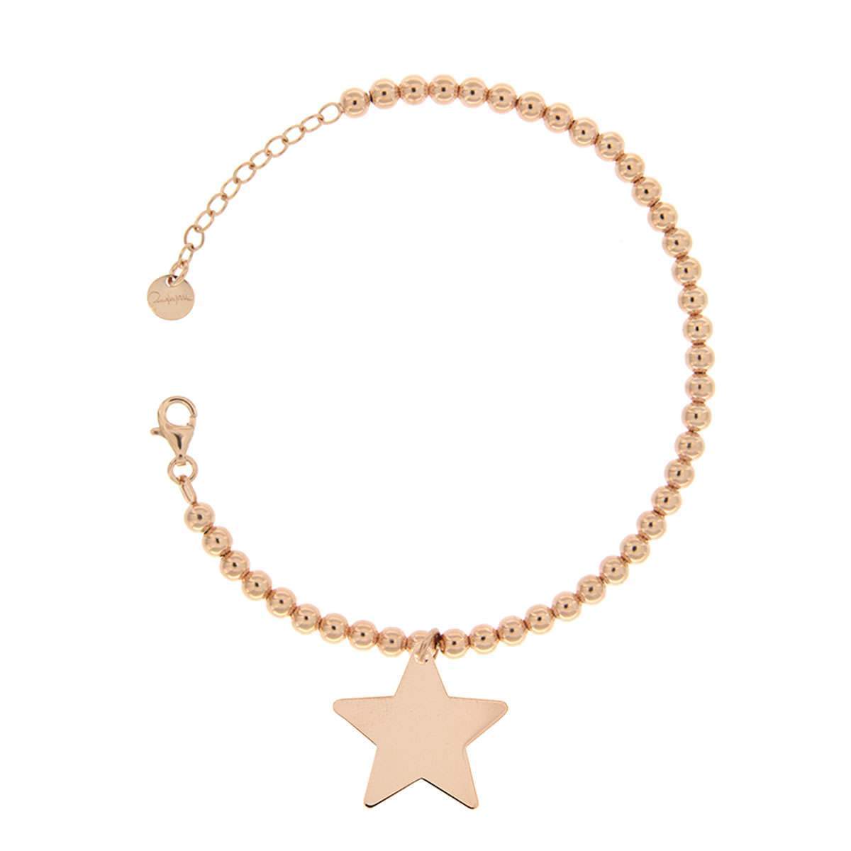 BRPALXSSTE BRACCIALE CON PALLINE E STELLA ORO ROSA