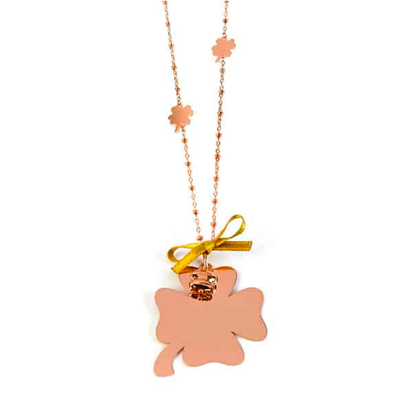 CL004M COLLANA ARGENTO CON QUADRIFOGLIO