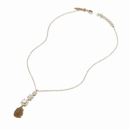 CL2143 COLLANA BRONZO ROSE' CRISTAL CAFFE'