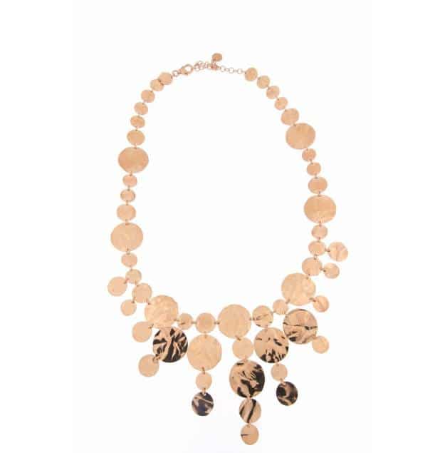 CLMTMAXI COLLANA ARGENTO 925 DISCHI CASCATA