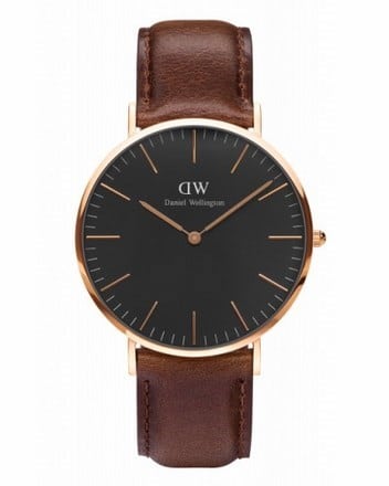 DW00100125 DW CLASSIC BRISTOL ROSE' GOLD 40MM