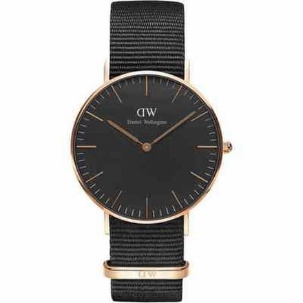 DW00100150 DW BLACK CLASSIC CORNWALL ROSE GOLD 36