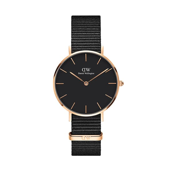 DW00100215 OROLOGIO DW 32MM ROSE BLACK CLASSIC PET