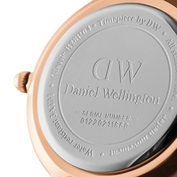 DW00100221 DW CLASSIC PETITE BRISTOL ROSE GOLD 28M