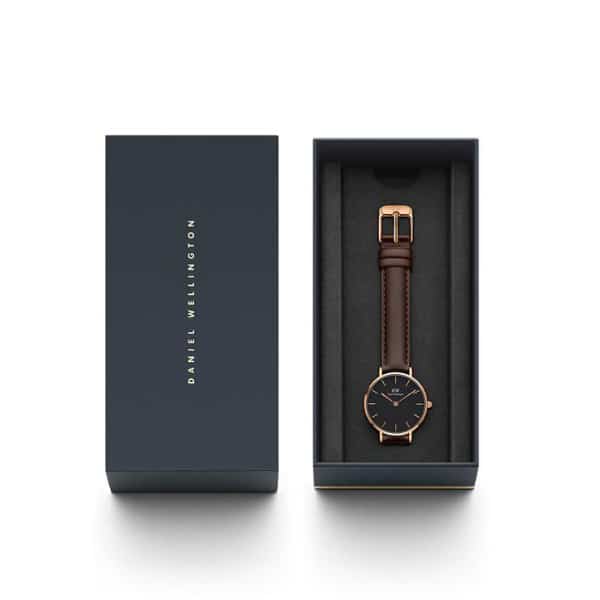DW00100221 DW CLASSIC PETITE BRISTOL ROSE GOLD 28M