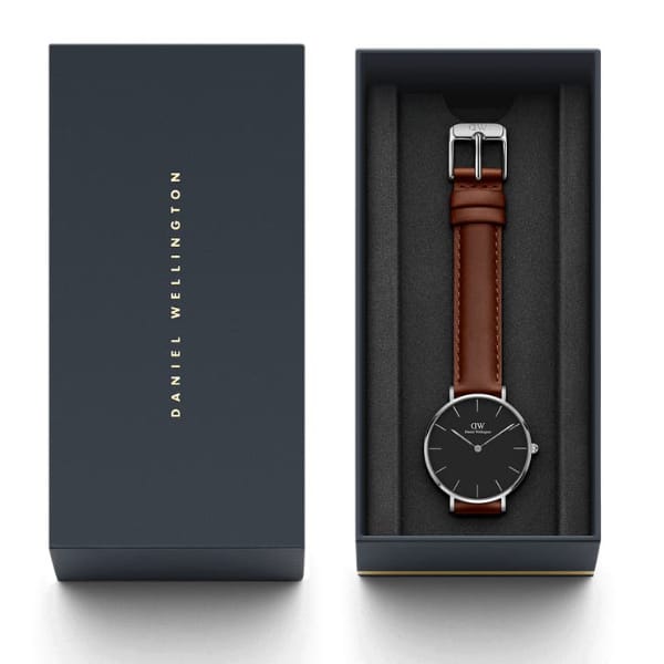 DW00100237 DW CLASSIC PETITE ST MAWES SILVER 28MM