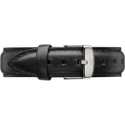 DW00200080 CINTURNO DW 17 MM SILVER SHEFFIELD NERO