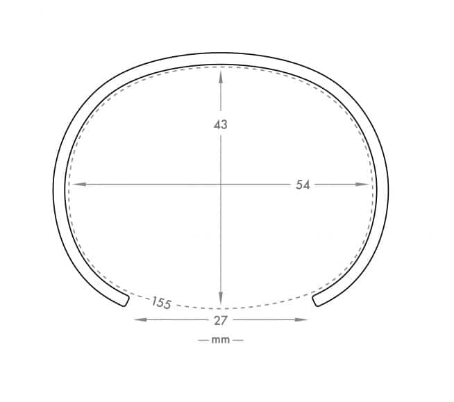 DW00400004 DW SMALL SS CLASSIC CUFF BRACELET