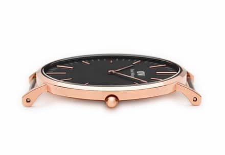 DW00100125 DW CLASSIC BRISTOL ROSE' GOLD 40MM