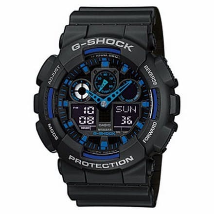 GA-100-1A2ER NERO QUADRANTE BLU SFERE BLU