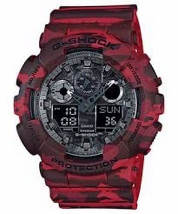 GA-100CM-4AER G-SHOCK CAMOUFLAGE ROSSO