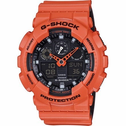 GA-100L-4AER G-SHOCK ARANCIO DOPPIO COLORE