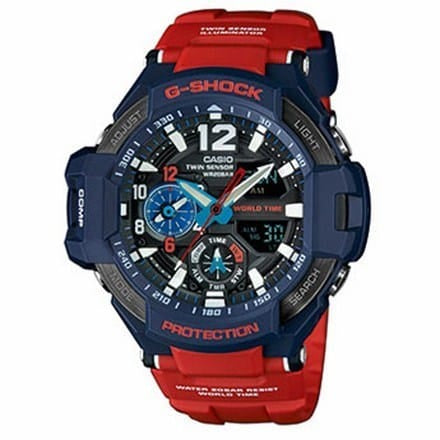GA-110-2AER G-SHOCK BLU CON CINTURINO ROSSO