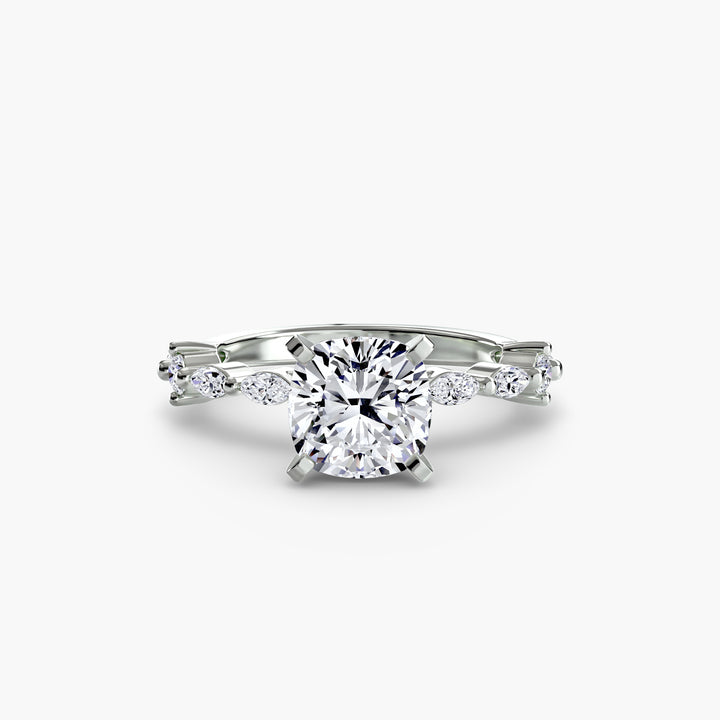 Solitaire with Eternity Pavé