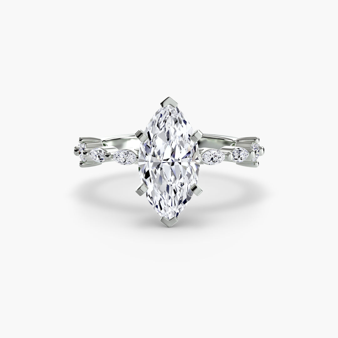 Solitaire with Eternity Pavé