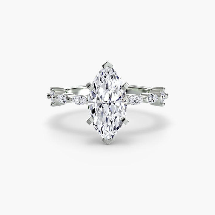 Solitaire with Eternity Pavé