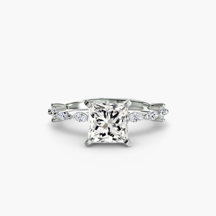 Solitaire with Eternity Pavé