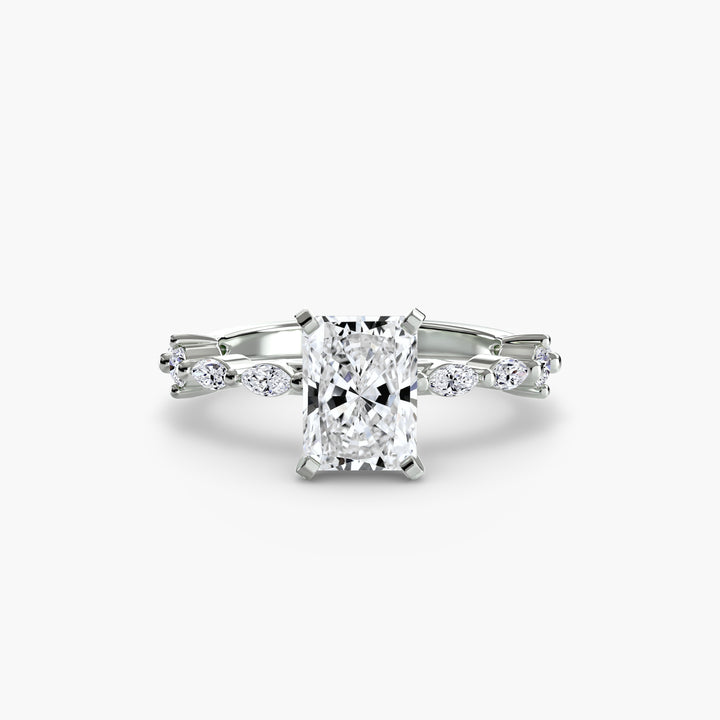 Solitaire with Eternity Pavé